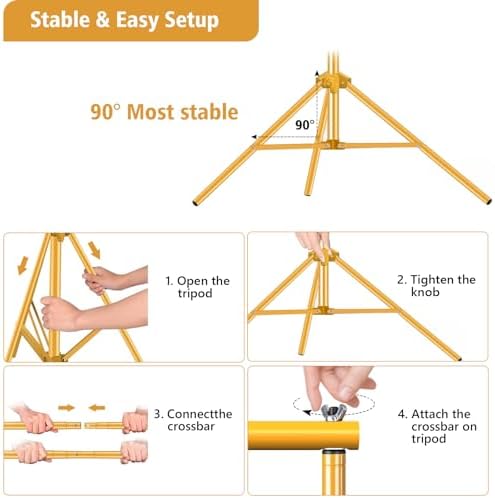 Titanium Gold Adjustable Photo Backdrop Stand Kit 10x7ft