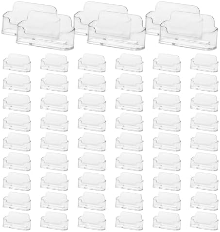 60 Pack Acrylic Business Card Holder for Desk
