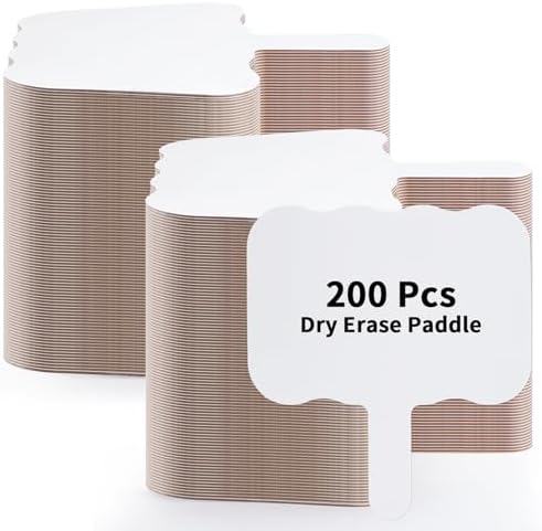 Seajan 200 Pcs Dry Erase Answer Paddles Double Sided