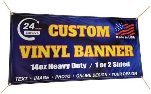 14oz Premium Vinyl Banner with 2 Sided Options
