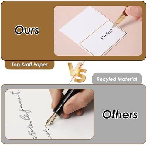 50 Pcs Gold Foil Border Table Cards for Events