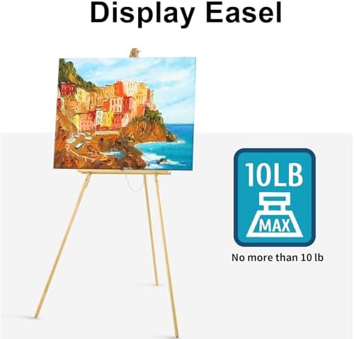 Falling in Art 65 Inch A-Frame Easel Stand with Adjustable Canvas Holder