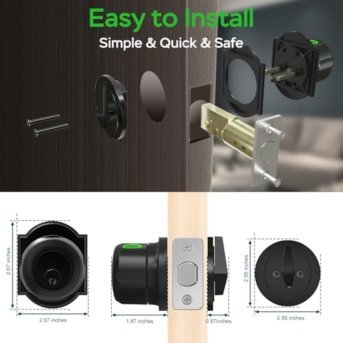 GeekTale Smart Deadbolt Door Lock with Biometric Fingerprint and App Control