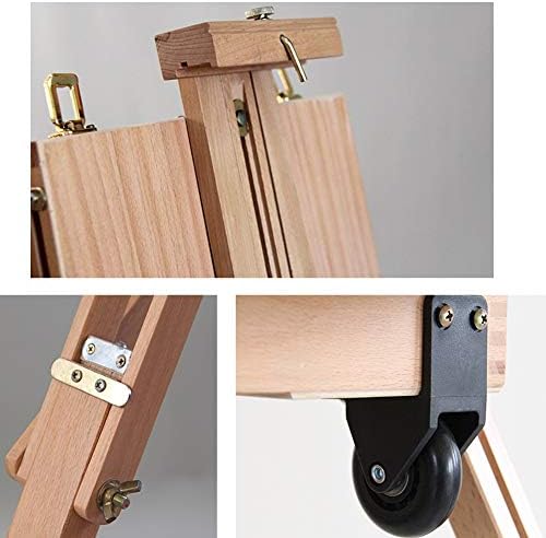 Red Universal Wheel Folding Easel with Storage
