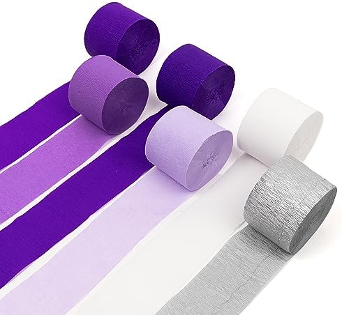 House Of Party Purple Crepe Paper Streamers 492ft 6 Rolls