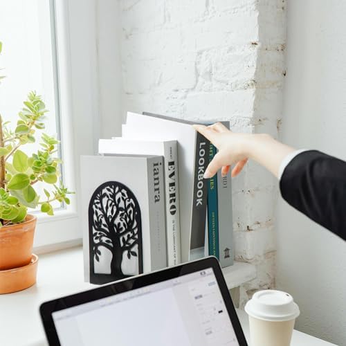 HappyHapi Book Ends Set 10 Pcs Modern Tree Design