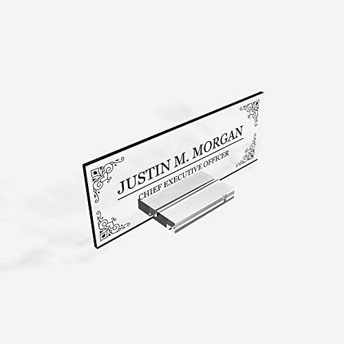 Personalized Desk Nameplate - Acrylic Office Decor 8x3 Inch