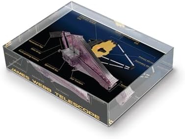 Infusion James Webb Space Telescope Crystal Paperweight with Info Card Gift Set