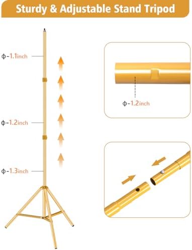 Titanium Gold Adjustable Photo Backdrop Stand Kit 10x7ft
