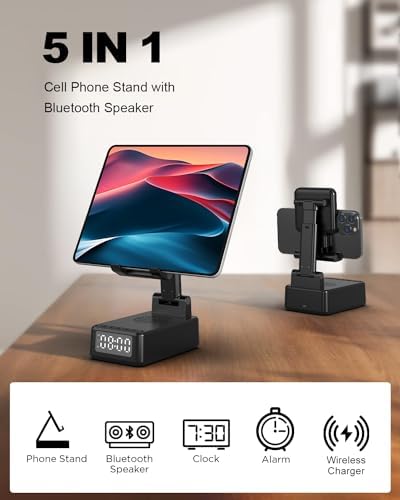 6-in-1 Bluetooth Speaker Phone Stand Holder