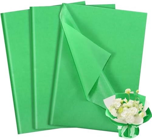 Naler 60 Sheets Green Tissue Paper for Gift Wrapping