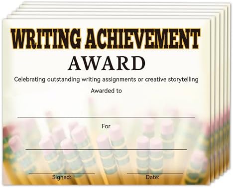 Certificate of Achievement for Kids 25 Pack