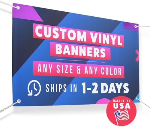 CustomForMe Personalized Vinyl Banner 2x2