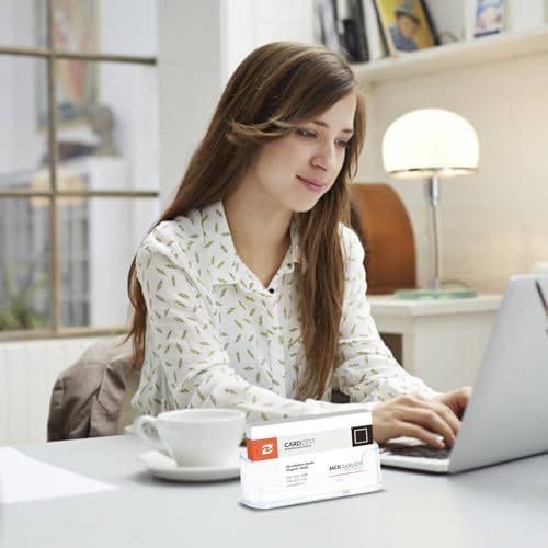 60 Pack Acrylic Business Card Holder for Desk