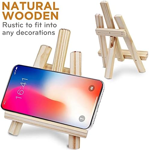 DUGATO 8-inch Mini Wood Easel Set 6 Pack