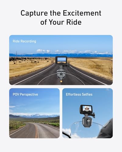 TELESIN Motorcycle Windshield Clip Camera Mount