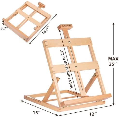 Falling in Art H-Frame Table Top Easel for Painting