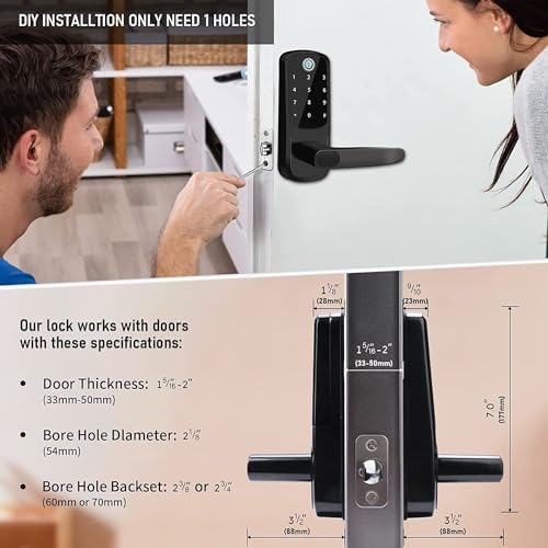 Xenocam 8-in-1 Keyless Entry Door Lock with Fingerprint Keypad