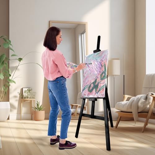 Vaste Large Adjustable Wooden Easel for Painting