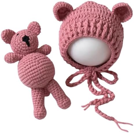 Zeroest Newborn Baby Photography Bear Hat Outfit Set