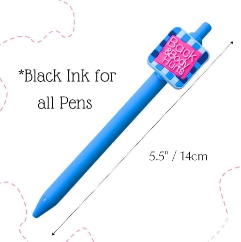 9pc Funny Charm Pen Set with Humor Designs