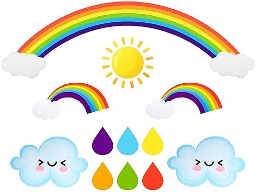 Glenmal 21 Pcs Jumbo Rainbow Bulletin Board Set