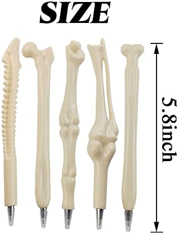 GXXMEI 15PCS Bone Shaped Ballpoint Pens for Halloween Party Gifts