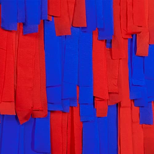 PartyWoo Crepe Paper Streamers 4 Rolls Red and Blue