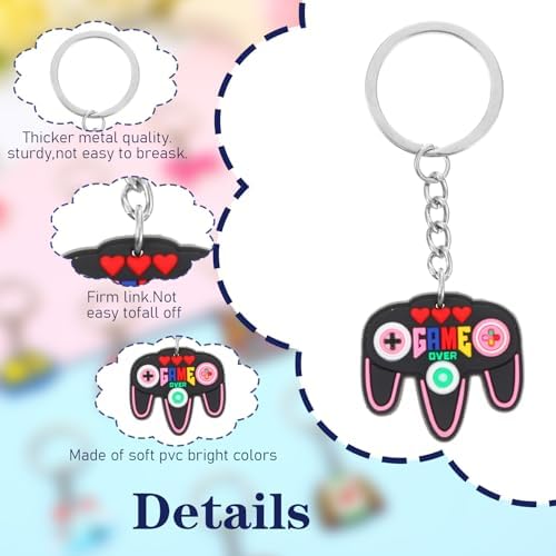 20Pcs Mixed Cute Keychains Set for Classroom Gifts and Party Favors
