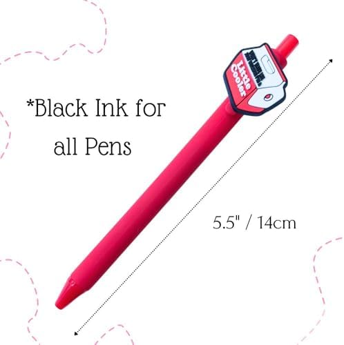 9pc Funny Charm Pen Set with Humor Designs