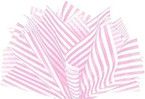 Flexicore Packaging Light Pink Pin Stripe Tissue Paper 100 Sheets