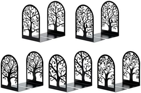 HappyHapi Book Ends Set 10 Pcs Modern Tree Design
