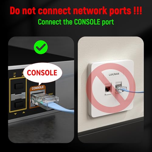 OIKWAN 10ft USB-C to RJ45 Console Adapter Cable