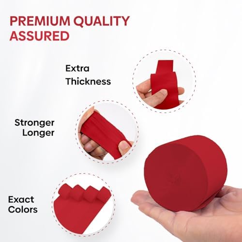 Captain Decor 4 Red Streamers 382 FT Pack