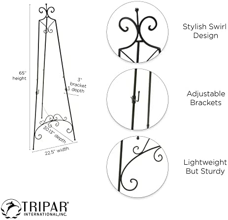 Tripar 65 Inch Metal Black Easel for Art and Display