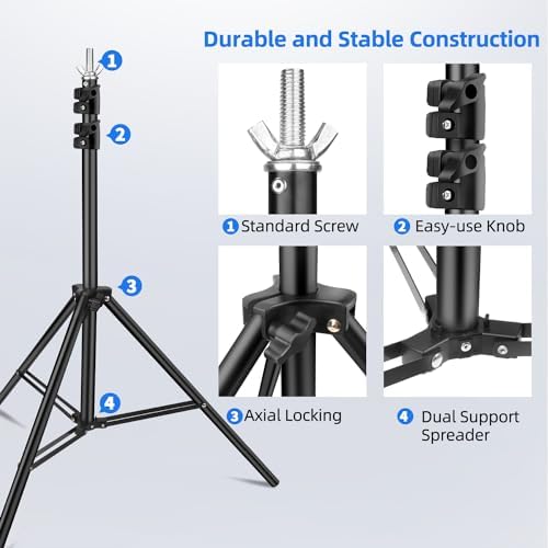 Hemmotop Photo Backdrop Stand 10x7ft Adjustable Stand for Photography