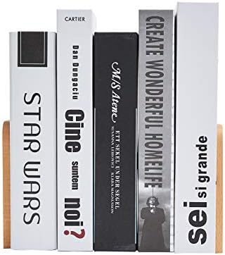 Pandapark Wood Bookends 1 Pair Non-Skid