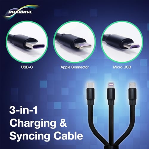 BoxWave Retractable USB Cable for OnLyee CR1024 Alarm Clock