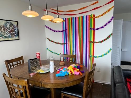 YYaaloa Crepe Paper Streamers 6 Rolls 492ft Rainbow