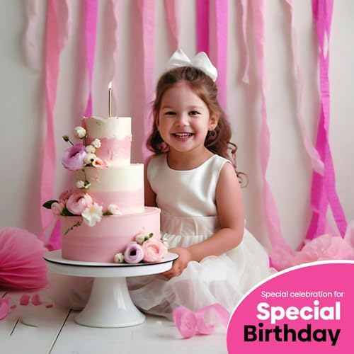 6 Crepe Paper Streamer Rolls Pink White Party Decorations