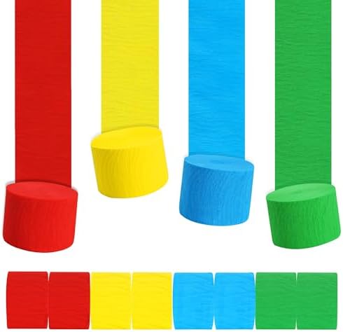 BEISHIDA 8 Rolls Crepe Paper Streamers 656ft Pack 1