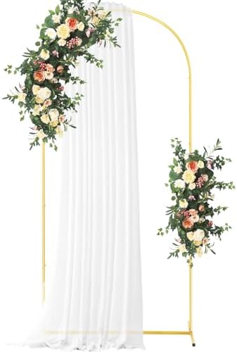 6FT Gold Metal Wedding Arch Backdrop Stand