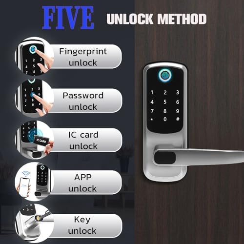 Xenocam 8-in-1 Keyless Entry Door Lock with Fingerprint Keypad