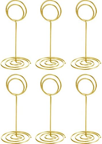 TecUnite 335 Inch Gold Table Number Holder 24 Pieces