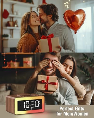 Bitswolee All-in-One Alarm Clock with Wireless Charging