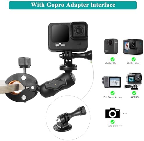 Super Double Clamp Camera Mount with Rotatable Adapter
