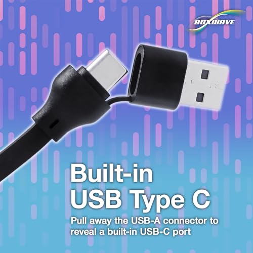 BoxWave Retractable USB Cable for OnLyee CR1024 Alarm Clock