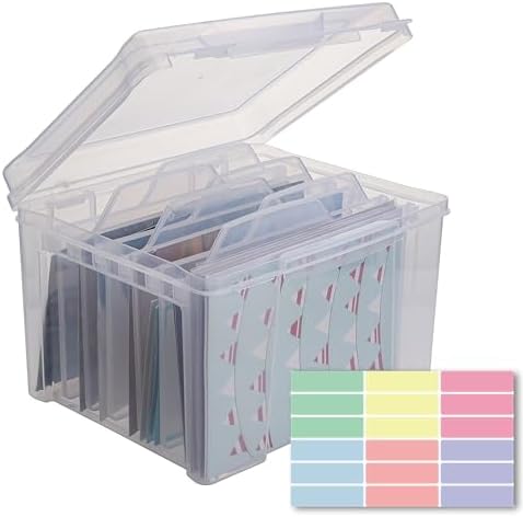 Greeting Card Storage Organizer Box with 6 Dividers