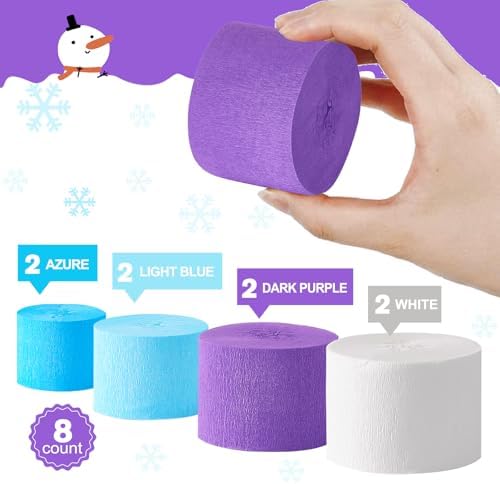 Frozen Birthday Party Decorations 8 Rolls Crepe Streamers