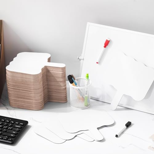 Seajan 200 Pcs Dry Erase Answer Paddles Double Sided